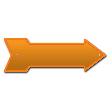 Orange Arrow Sign Funny Home Decor 18in Wide